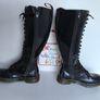 Dr Martens 1b60 20 eye high knee tall patent black boots UK4 EU37 US6 Image 7