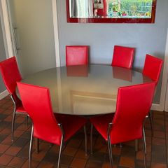 Toughened Glass Table Top & 6 Chairs