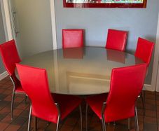 Toughened Glass Table Top & 6 Chairs