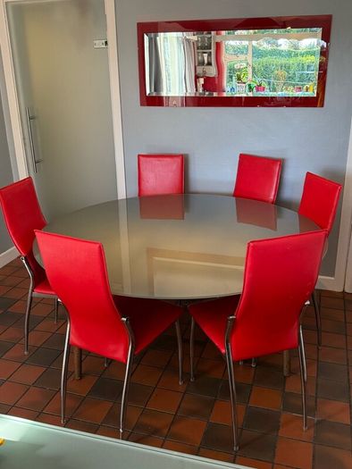 Toughened Glass Table Top & 6 Chairs
