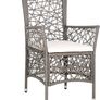 poly rattan seating group 6 garden chairs 5cm cushions table 150x90cm weatherproof seating set garden furniture set beige-grey Image 2