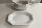 Johnson Brothers gravy boat and matching stand