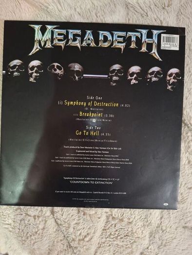 Megadeth Symphony of Destruction (Limited Edition 12 Clear Vinyl Poster Sleeve)