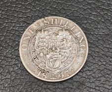 1897 Queen Victoria Silver Coin UK Britain One Shilling