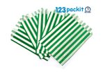 LOT of 400 pcs GREEN stripe sweet bags 5x7