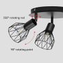 NEW SALE | Spot Light Fittings for Ceilings Adjustable Metal Wire Cage Kitchen Spotlight Ceiling Lights with E14 Base Image 3