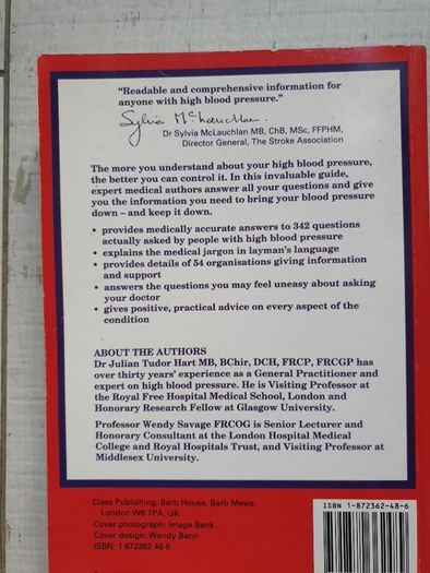 High Blood Pressure At Your Fingertips: The Comprehensive And Medically Accurate Manual On How To Manage Your High Blood Pressure By Julian Tudor Hart -Paperback