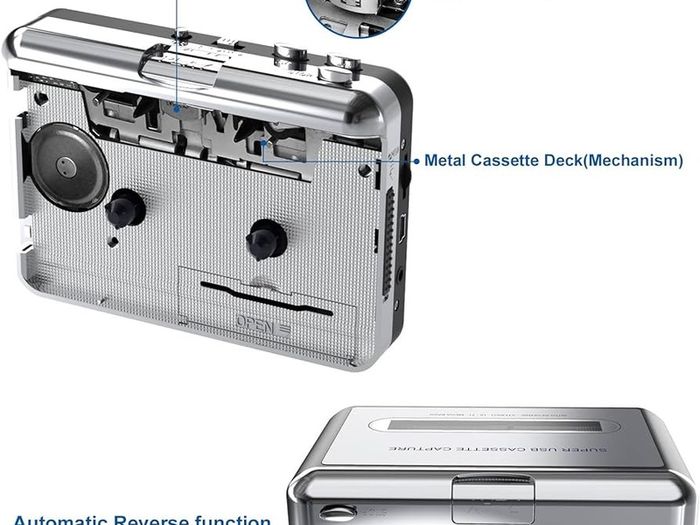 FREE EXPRESS SHIPPING Portable Cassette Player/Cassette to MP3 Converter Capture Cassette Tape to MP3/CD Audio via USB