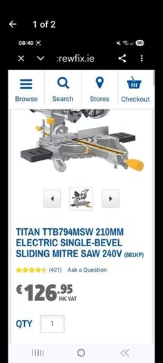 chopsaw Titan TTB794MSW