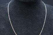 9ct White Gold Figaro Chain Necklace 45cm | Hallmarked 375