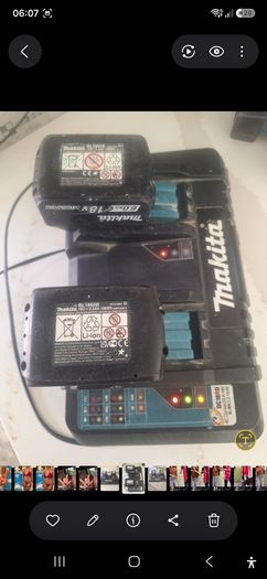 Makita  6.0 ah Battery + Battery dual charger ..