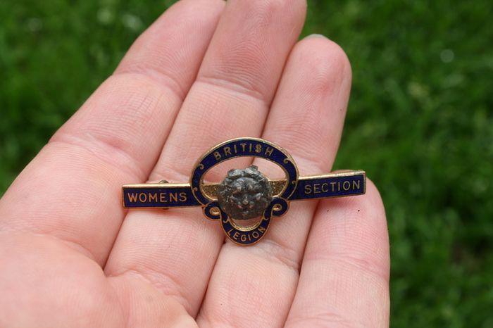 Wwii/ 1940s British Legion - Womens Section Enamel Badge. Female/ Home Front