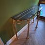 Brass and Glass Console Table Image 2