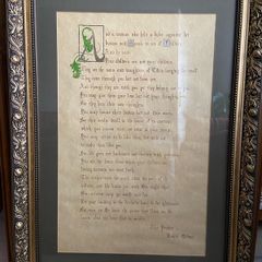 Framed Calligraphy 'On Children' text
