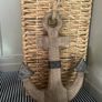 New XL rustic washed wood anchor with jute rope Image 10