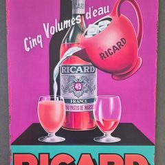Vintage Style  Metal Sign. Ricard french drink advertisement.