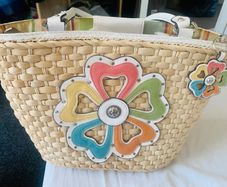 Beautiful Rossetti New York Straw Summer Tote BNWT