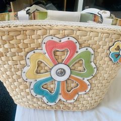 Beautiful Rossetti New York Straw Summer Tote BNWT