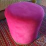 Pink Velvet Stool Image 2