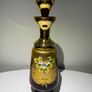 Glass Decanter. Vintage Bohemian-Style Ruby & Gilt Enamel Liqueur Decanter Image 2