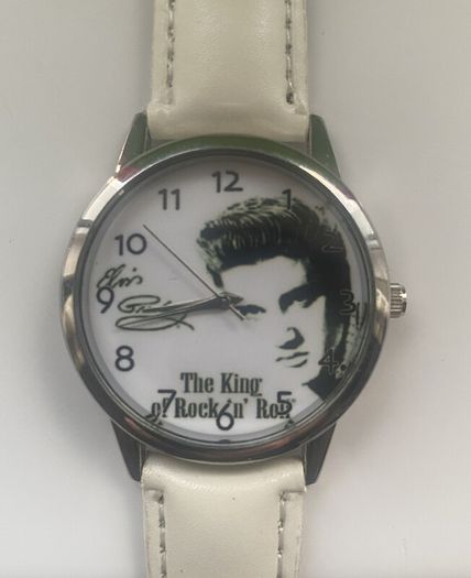 Elvis Wrist watch, White Strap