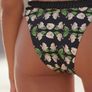 Brand New with Tags UK18 B By Ted Baker Floral High Leg Ruffle Black Bikini Bottoms Image 3