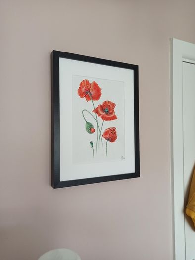 Original poppy painting