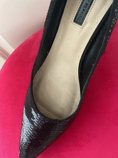 Black Sequinned Classic Stillettoes
