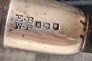 Antique Briar Pipe Silver Hallmark Ferrule E.B  W.B maker's mark for the Barling brothers