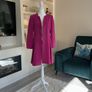 Ladies Fuchsia-Pink, Bow-front Flared Coat from Savida. Size UK 10 / EU 38 Image 7