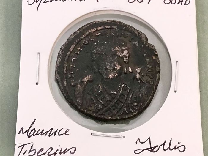 Byzantine Empire Emperor Maurice Tiberius 587 AD Follis