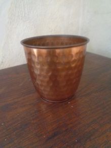 Vintage Hand Hammered Copper Container for Sale