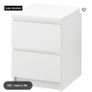 White bedside table Ikea nightstand 2 drawers Image 10