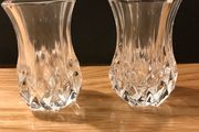 Two Small Vintage Cut Glass Vases
