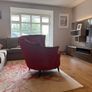 Red swivel accent chair Image 4