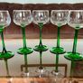Classic Emerald Green Long Stem Wine Glasses made in France Image 10