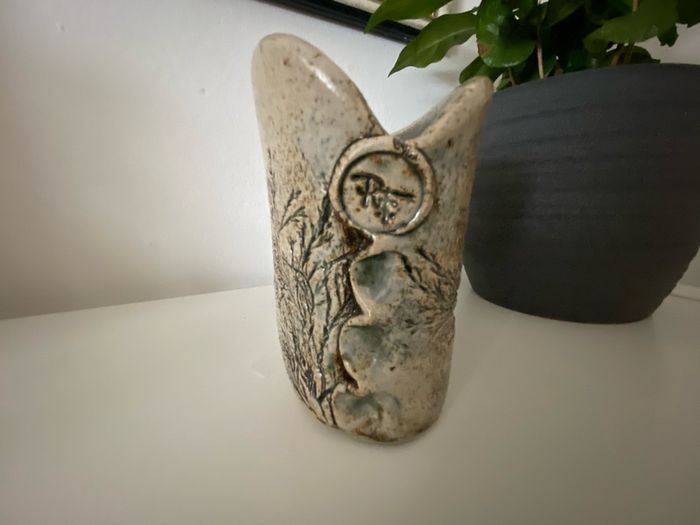 Handcrafted Swedish ceramic vase signed