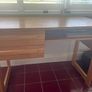 wooden desk with drawers Image 6