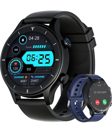 Mens Smart Watch Answer Make Calls 10 Day Battery Life Smartwatch VC52 Heart Rate Temperature Blood Oxygen Monitor, Bluetooth5.2, IP68 Waterproof, 24 Sports Modes, Android/iOS (FREE POSTAGE)