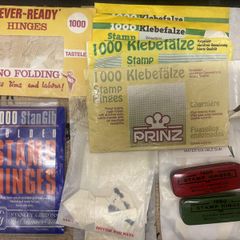 Vintage Stamp Hinges Collection Stanley Gibbons, Prinz & Ever-Ready