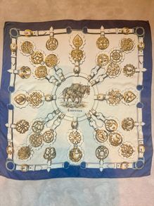 Authentic, vintage Hermes Cuivreries Silk Carre Scarf