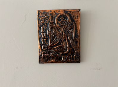 Wall plaque copper Book of Kells