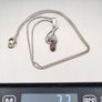 Vintage Sterling Silver Carnelian Flower Necklace Image 9