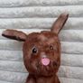 Little Town Brown Puppy Plush with Pink Nose approx. 18cm. Used Please see photos Image 3