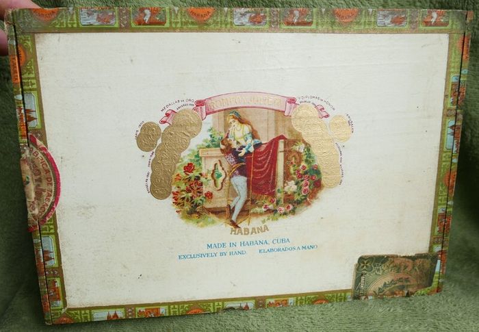 Vintage Romeo y Julieta Imported Tobacco Cigar Box Vintage Tobacciana Old Cigar Box Havana - CUBA Cigar Box Empty