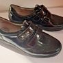 Waldlaufer Henni Ladies Shoe Black Patent Leather Wide Fit Size UK3 Velcro Closure CAN POST Image 3