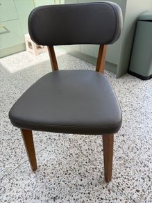 Vela Grey Faux Leather Dining Chairs