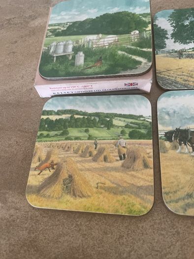 Vintage Kelsey coasters x 4