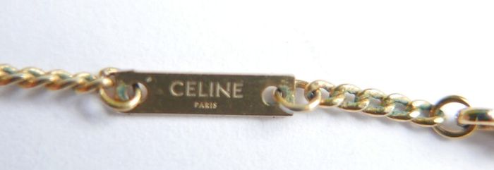 Celine Gift Box Cylinder Pendant  Necklace length 36"