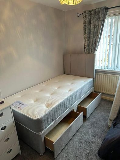 Single bed with mattress brand new available in many colors